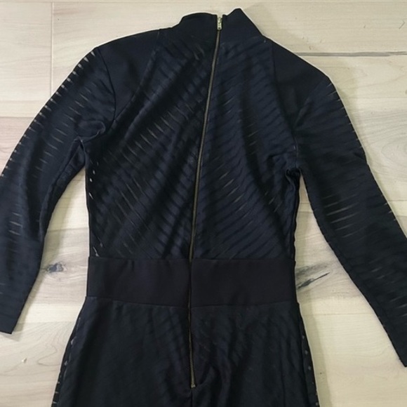 Black Bodycon Sheer Top Dress Small - Picture 12 of 15